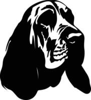 bloedhond silhouet portret vector