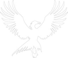 archaeopteryx schets silhouet vector