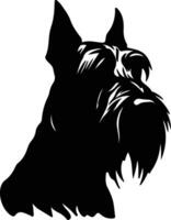 reusachtig schnauzer zwart silhouet vector