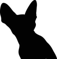 donskoy don sphynx kat silhouet portret vector