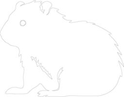 zwart beer hamster schets silhouet vector