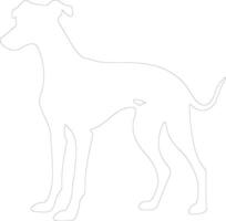 windhond schets silhouet vector