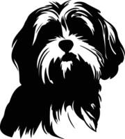 shih tzu zwart silhouet vector