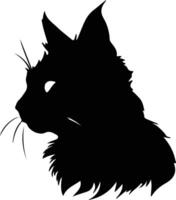 Somalisch kat silhouet portret vector