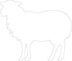 schapen schets silhouet vector