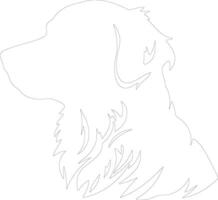 gouden retriever schets silhouet vector