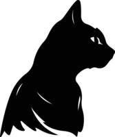 braziliaans kort haar kat silhouet portret vector