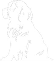 klungel spaniel schets silhouet vector