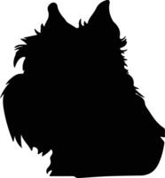 bouvier des vlaanderen silhouet portret vector