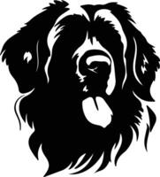 leonberger silhouet portret vector