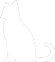 chartreux kat schets silhouet vector