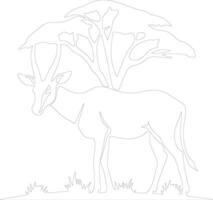 eland schets silhouet vector