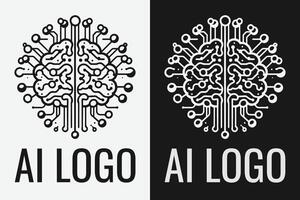 kunstmatig intelligentie- logo ontwerp. ai concept logotype idee vector