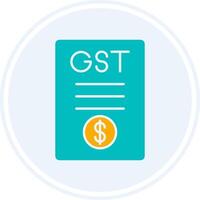 gst glyph twee kleur cirkel icoon vector