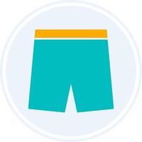 shorts glyph twee kleur cirkel icoon vector