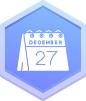 27e van december veelhoek icoon vector