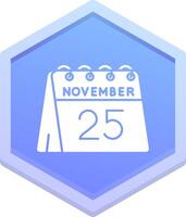 25e van november veelhoek icoon vector