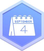 4e van september veelhoek icoon vector