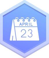 23e van april veelhoek icoon vector