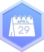 29e van april veelhoek icoon vector