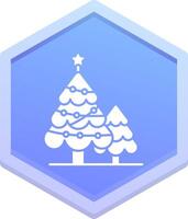 Kerstmis boom veelhoek icoon vector