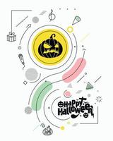 happy halloween abstracte partij spandoek of poster. vector