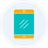 smartphone glyph twee kleur cirkel icoon vector
