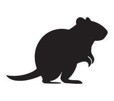 zwart en wit vector illustratie van agouti.