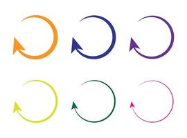 vernieuwen icoon of symbool, herstarten icoon cirkel pijl symboliseert vector. vector