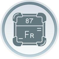 francium solide knop icoon vector