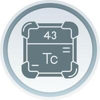 technetium solide knop icoon vector