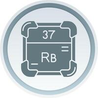 rubidium solide knop icoon vector