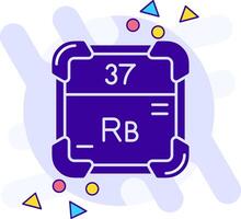 rubidium vrije stijl solide icoon vector