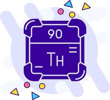 thorium vrije stijl solide icoon vector