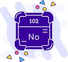 nobelium vrije stijl solide icoon vector