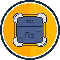 roentgenium gevulde vers icoon vector