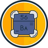 barium gevulde vers icoon vector