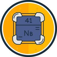 niobium gevulde vers icoon vector