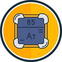 astatine gevulde vers icoon vector