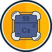 cesium gevulde vers icoon vector