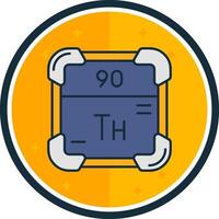 thorium gevulde vers icoon vector