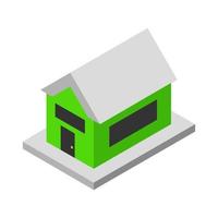 isometrisch huis op een witte achtergrond vector