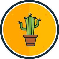 cactus gevulde vers icoon vector