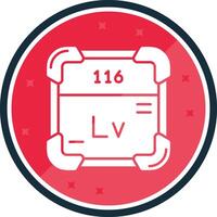 livermorium glyph vers icoon vector