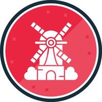 windmolen glyph vers icoon vector