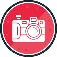 camera glyph vers icoon vector