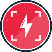 flash glyph vers icoon vector