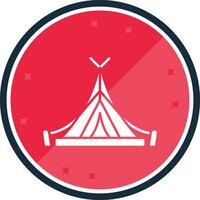 tent glyph vers icoon vector