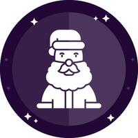 de kerstman claus solide badges icoon vector