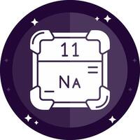 natrium solide badges icoon vector